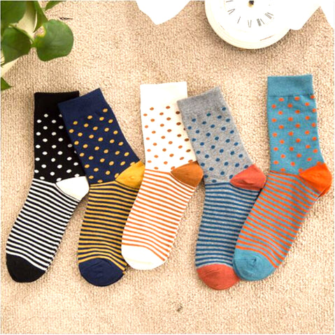 Polka Dot Strip Socks