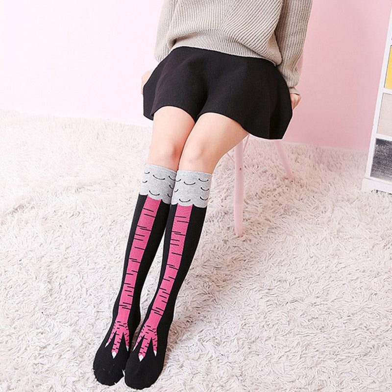 Flamingo Cotton Knee Socks