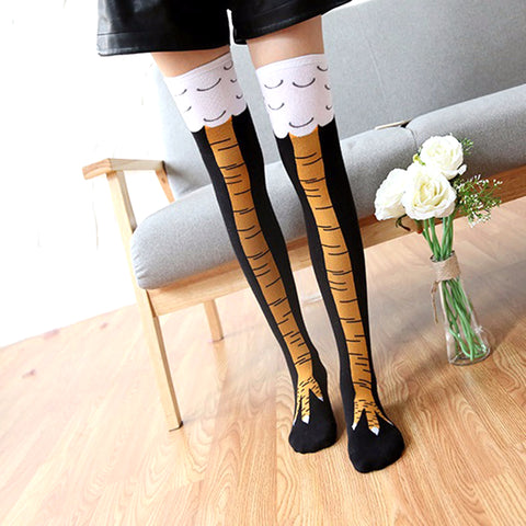 Flamingo Cotton Knee Socks