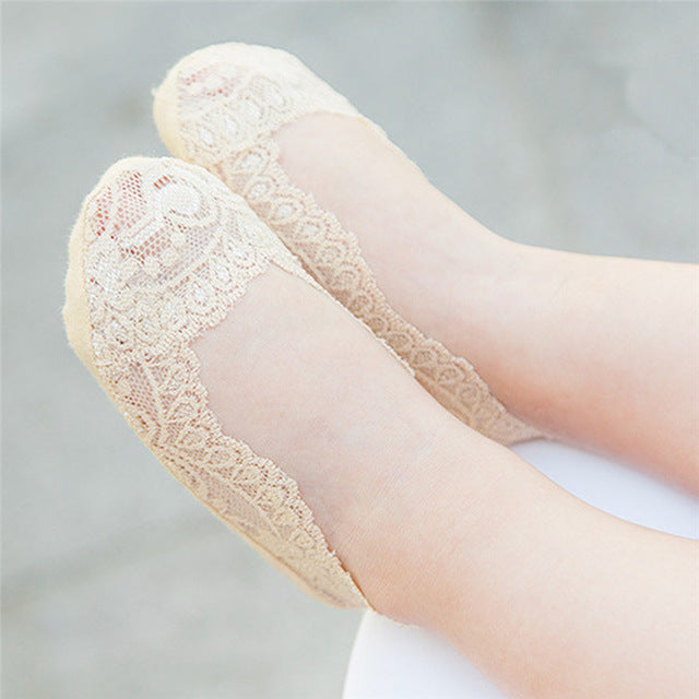 Summer Solid Lace Socks